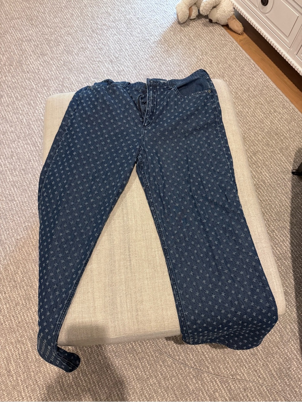Rag and Bone Lori mid rise wide leg print jeans size 31